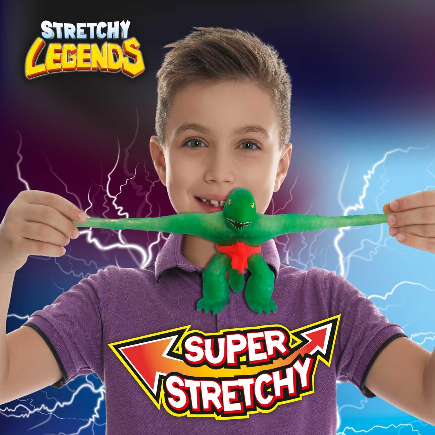 CRAZE Stretchy Legends Megarex, Personaggi da collezione libberici ed estensibili con imbottitura de Slime, 6 diversi personaggi da collezione