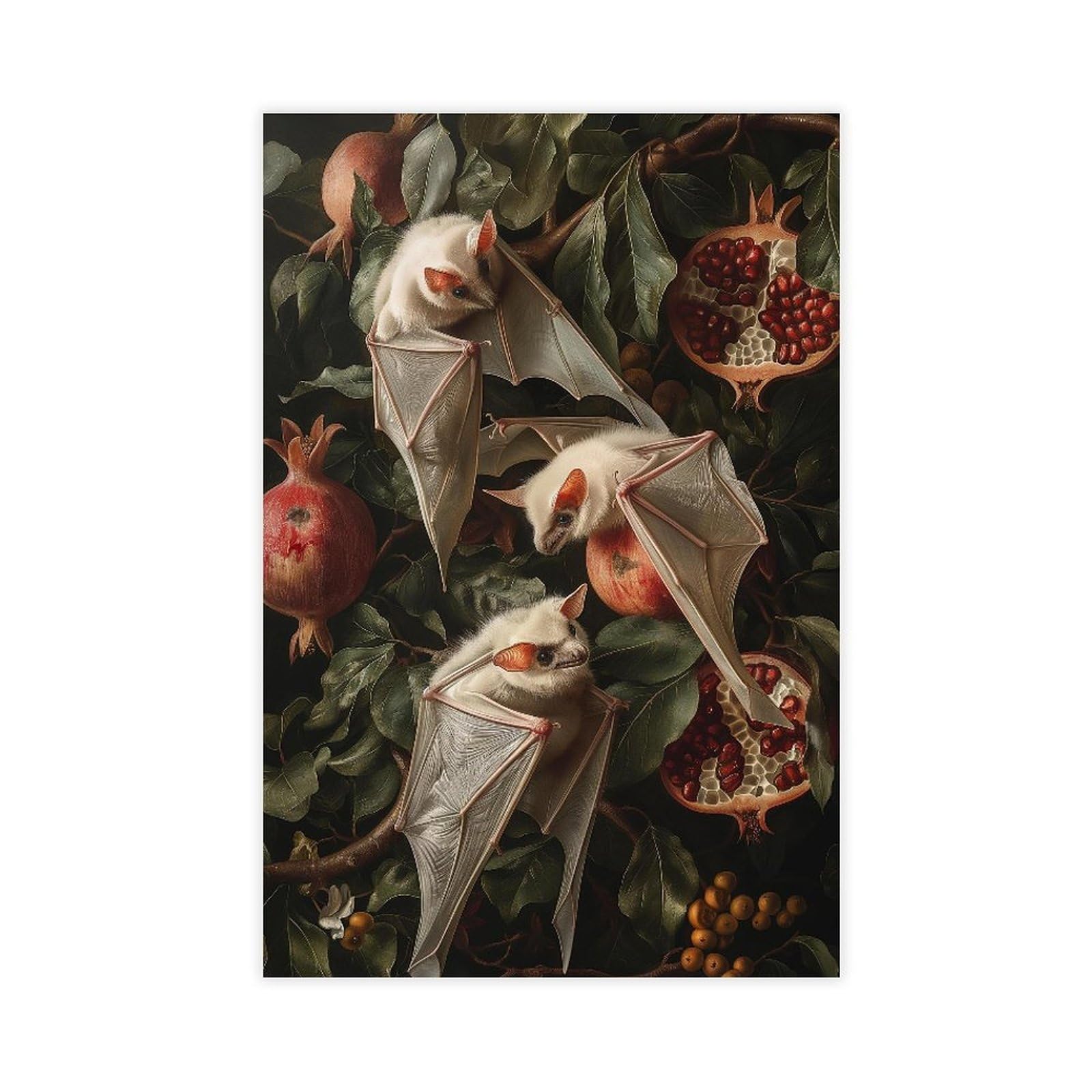 YWTJAX Gothic Bat Poster Canvas Poster for Dorm Room Decor Gift