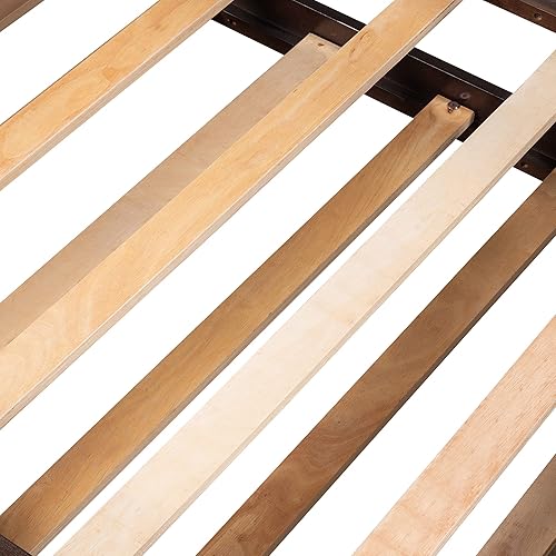 Miniatura 20 de Marco de sofá cama de madera, sofá cama individual con soporte de listones de madera, sofá cama con rieles (blanco)