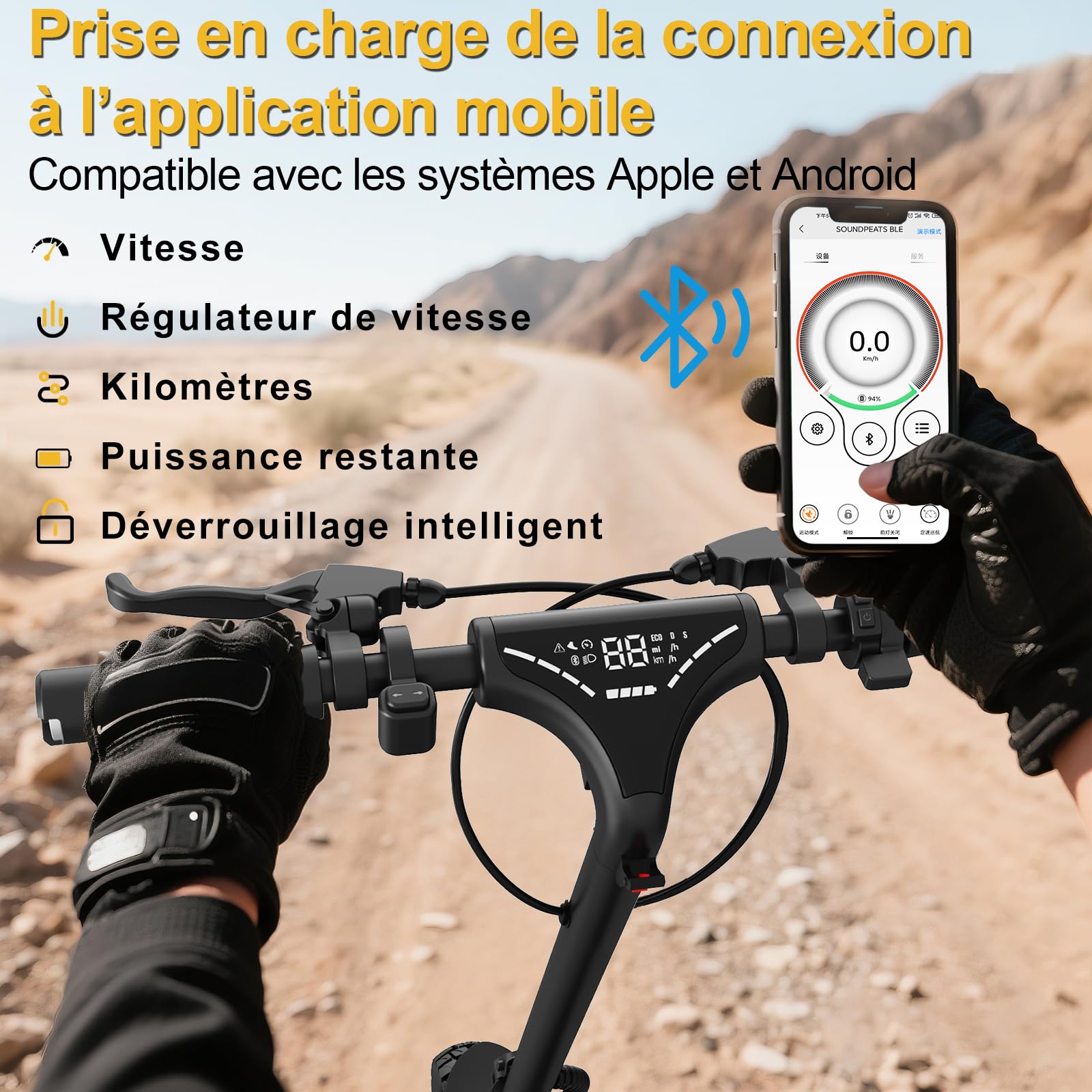 TODIMART X5S Trotinette Electrique Adulte Puissante APP Contrôle Autonomie 85km Batterie 48V 20Ah Moteur 1000W*2 Trottinette électrique Adulte Tout Terrain Double Suspension Scooter Electrique