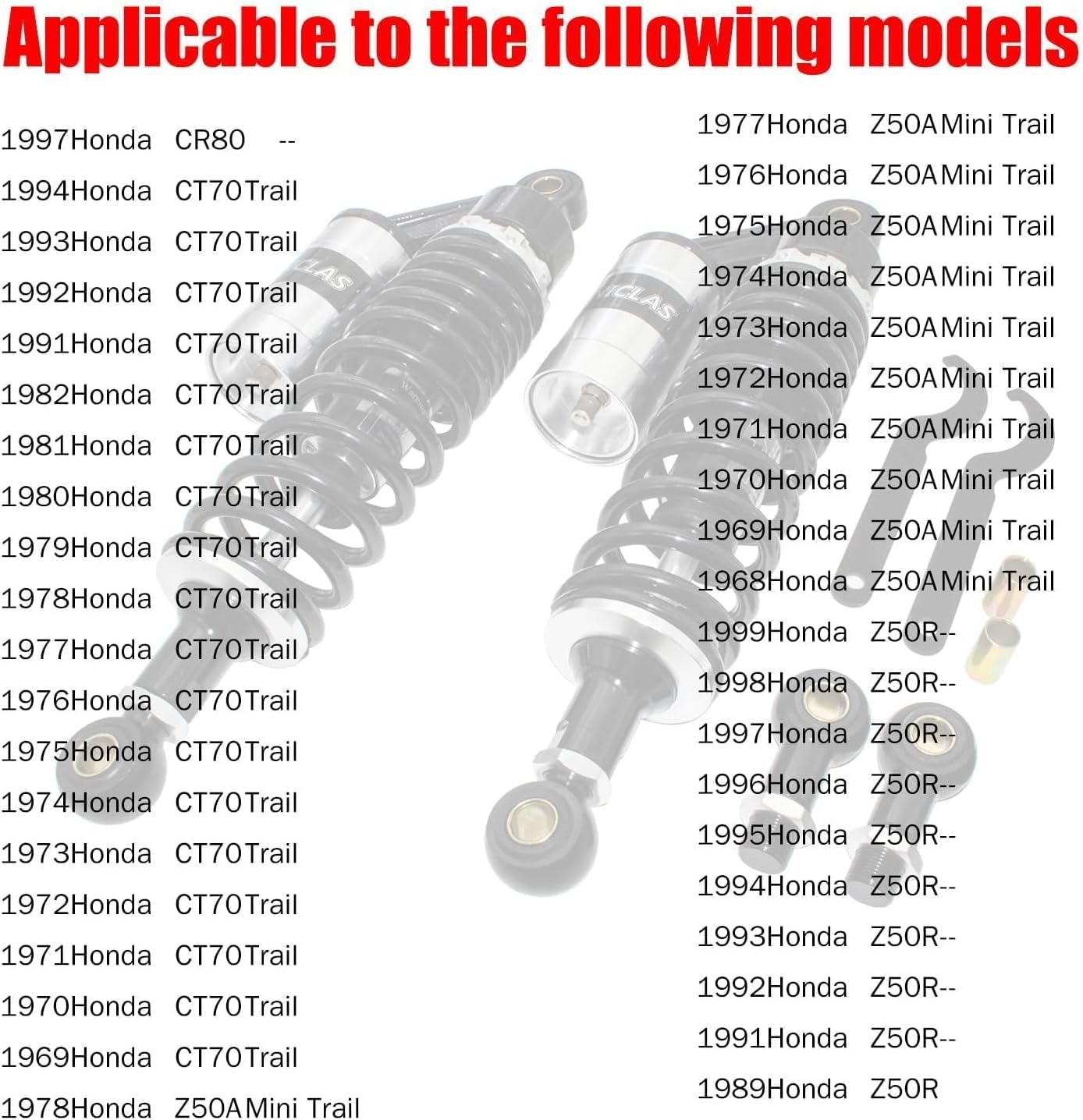 Pair 320mm&340mm motorcycle shocks Universal Motorcycle Rear Air Shock Absorbers