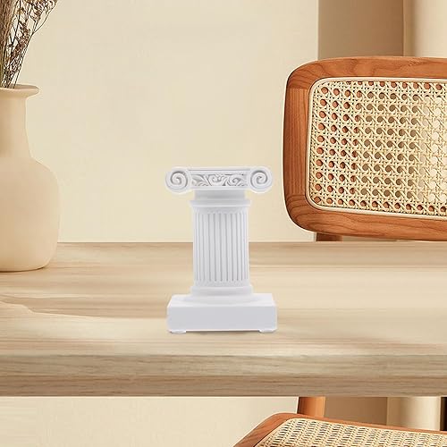 Miniatura 2 de Yardwe Portavelas de resina de pilar romano, acento decorativo de mesa para decoración de eventos, oficina en casa, elegante para ambiente cálido,