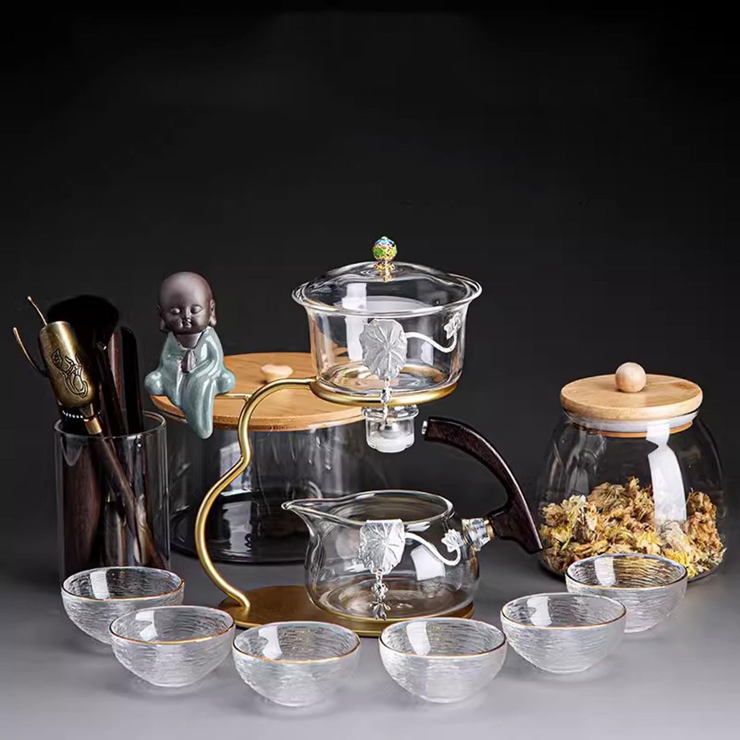 teekanne mit stövchen Matcha Tee Set Kungfu-Teeset, automatisches Teezubereitungsartefakt für den Haushalt(Color:15,Size:)