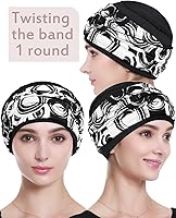Vista 6 de Alnorm Gorro de quimioterapia, sombrero de viscosa para mujer, turbante para la cabeza para mujer