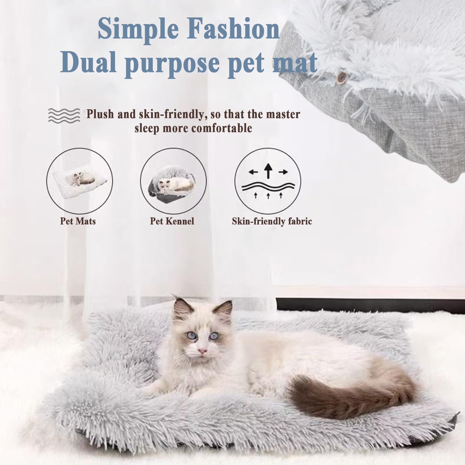 Nobleza Cuccia Riscaldante Per Cani E Gatti – Forma Ciambella D50 Cm, Timer E 5 Livelli Di Temperatura, Cavo Antimorso