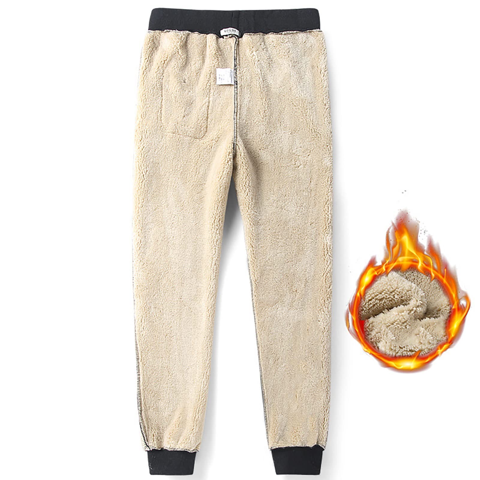 Pantalones De Invierno Para Hombre, Pantalones De Chándal Con Forro Polar Sherpa, Pantalones De Chándal Con Cordón, Pantalones Deportivos Cálidos De Invierno Para Correr