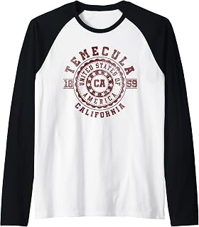 Temecula CA | California | Vintage City Apparels Raglan Baseball Tee