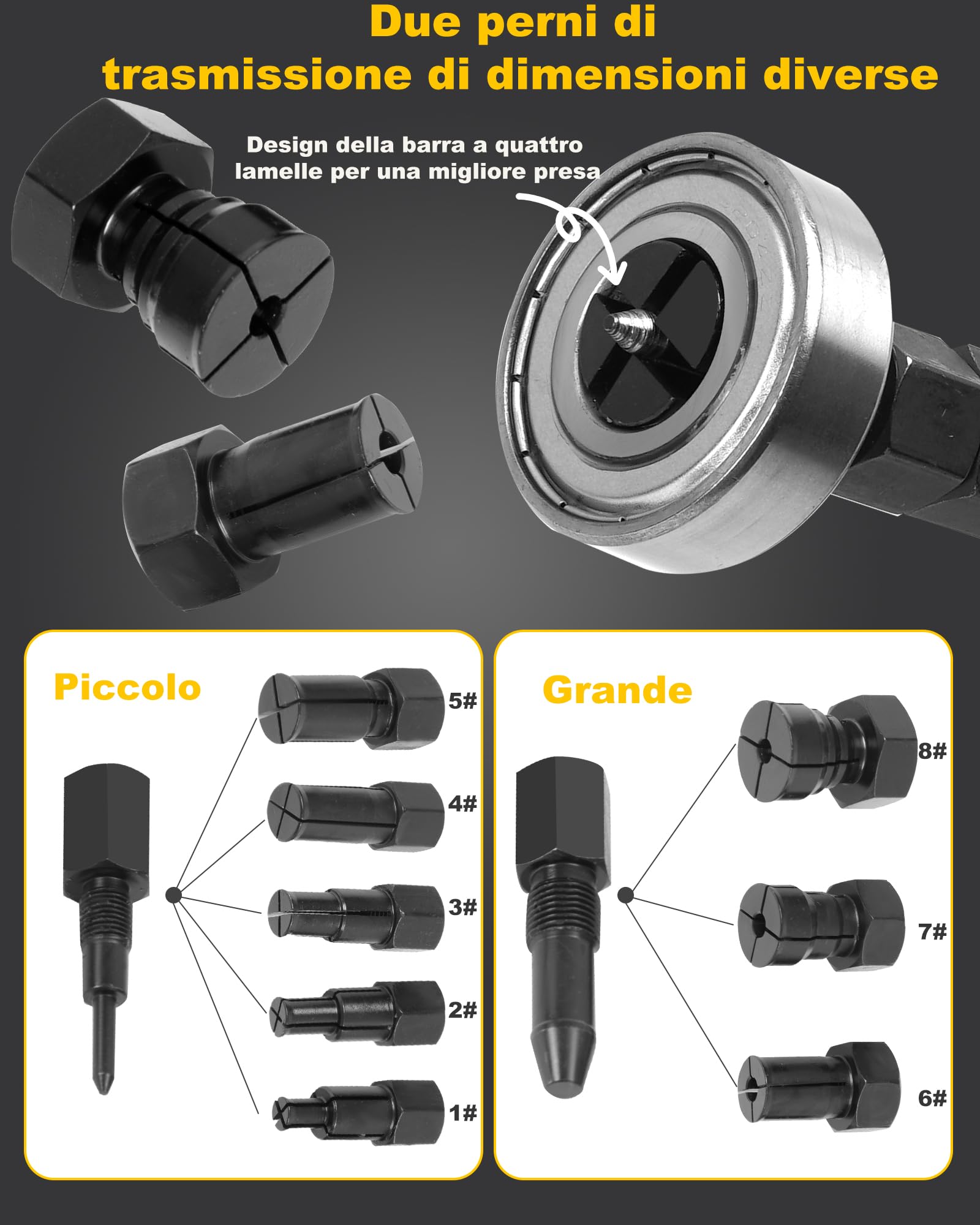 12 Pezzi Estrattore Cuscinetti Interni Bici con Martello di Scorrimento Foro Cieco Estrattori Cuscinetti con 8PCS Pinze Espandibili（8-32mm）
