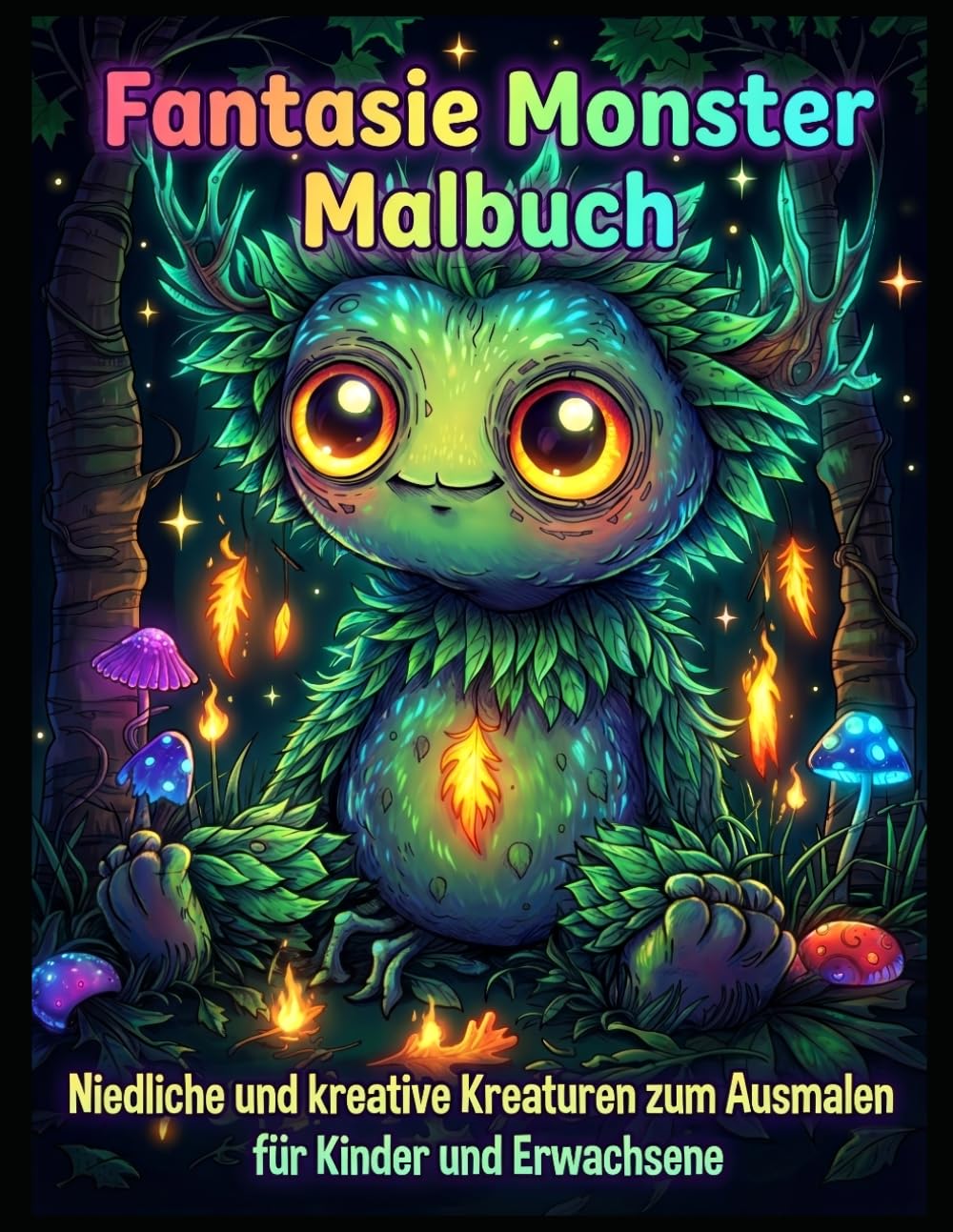 Fantasie Monster Malbuch: Über 50 niedliche und fantasievolle Kreaturen zum Ausmalen für Kinder und Erwachsene