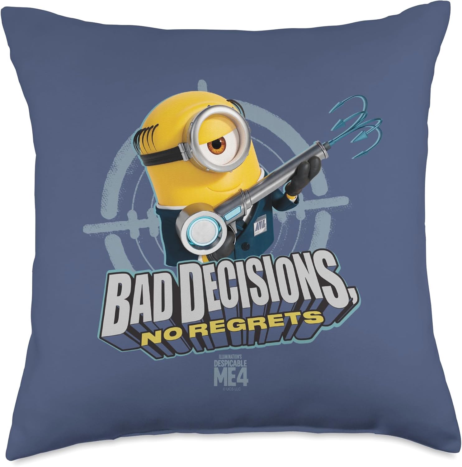 Minions Despicable Me 4 AVL Bad Decisions Throw Pillow