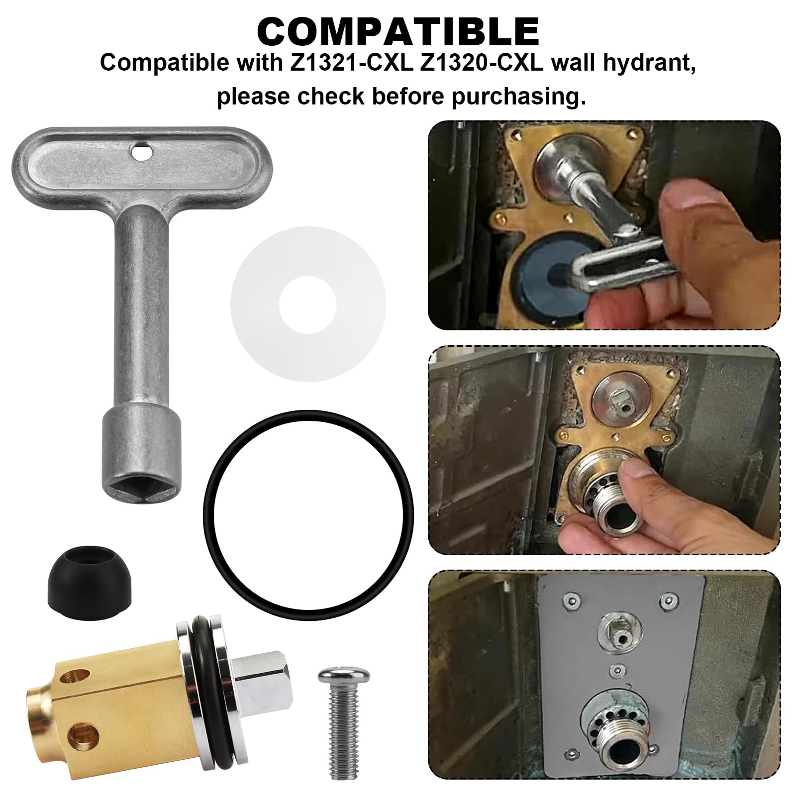 Zestaw naprawczy do hydrantu ściennego, pasuje do Zurn HYD-RK-Z1321-CXL Z1321-CXL/ Z1320-CXL