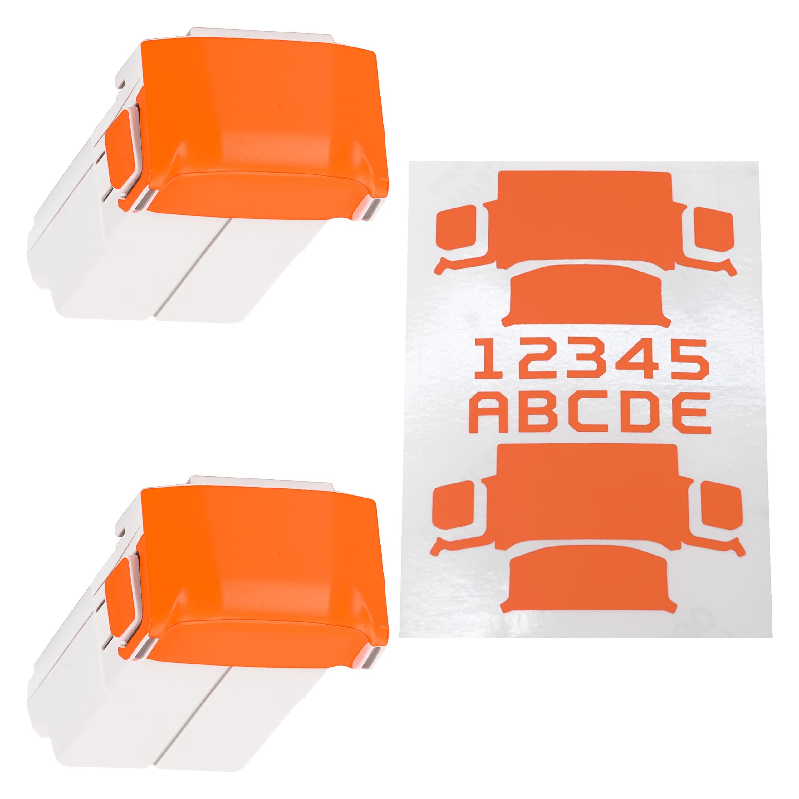 WRAPGRADE Skin Stickers Compatible with DJI Mini 4 Pro/Mini 3 Series | Two Batteries (NEON Orange)