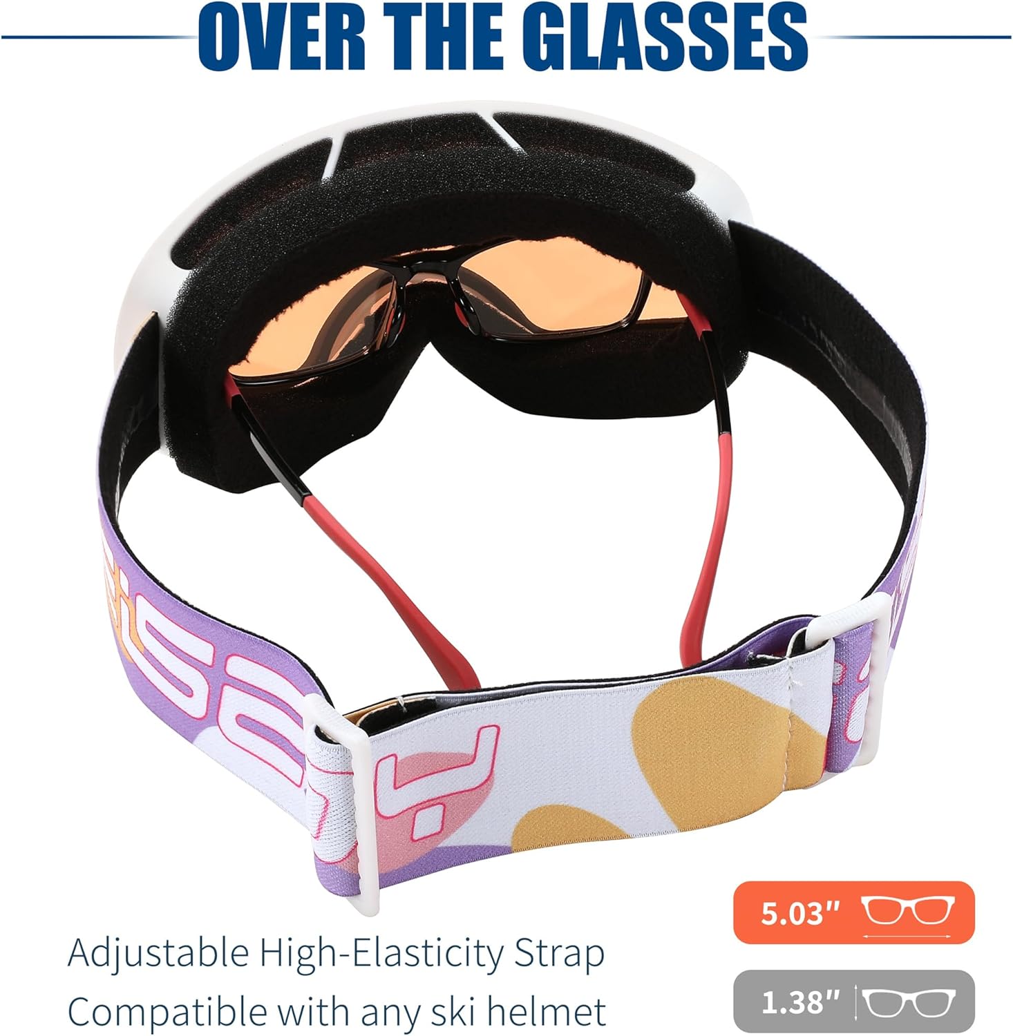 FEISEDY Kids Ski Goggles,Snowboard Goggles for Boys Girl Youth,OTG Anti Fog UV Protection Snow Goggles B0019 - Image 3