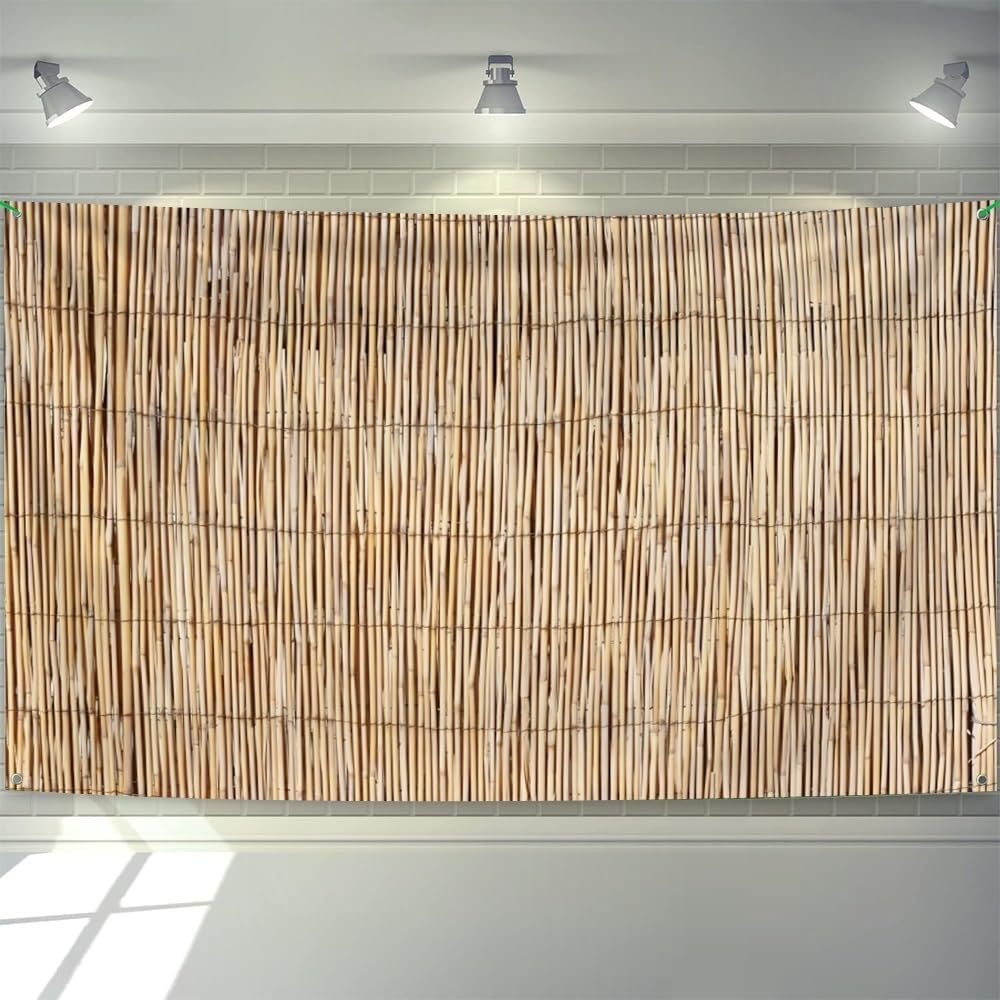 7x16ft Hawaiian Beach Reed Garage Door Cover Banner Hawaii Luau Party Aloha Luau Party Decorations Tiki Bar Photography Backdrop for Photoshoot Hawaiian Theme Tropical Beach Banner Supplies