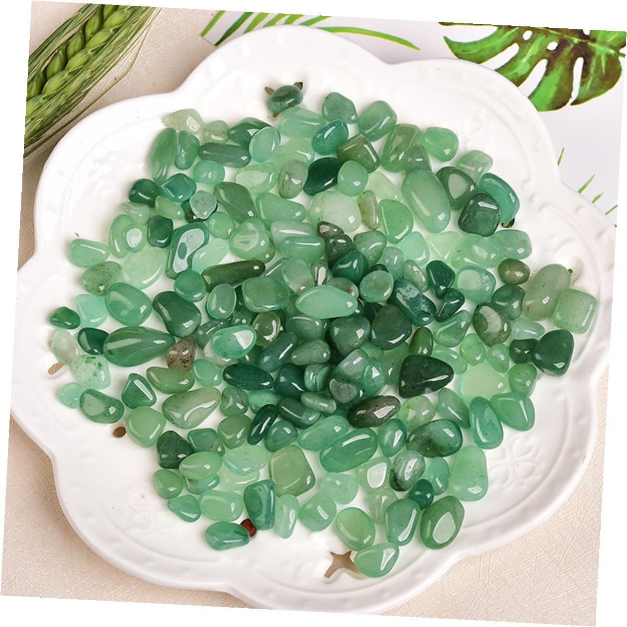 Natural Aventurine Aquarium Decorative Rocks 7-9mm Fish Tank Gravel Stones 2lb Landscaping Gravel for Aquatic Animals and Outdoor Décor