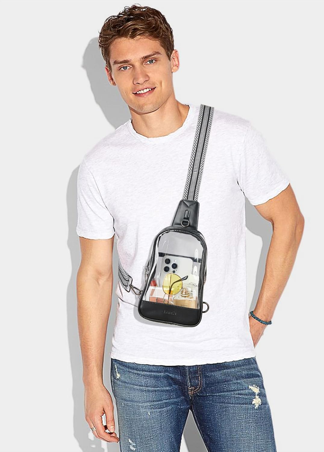 Shrrie Clear Bag for Stadium Events Transparent Crossbody Sling Bag for Women & Men - Stadium Approved, Concerts & Sports - Image 3