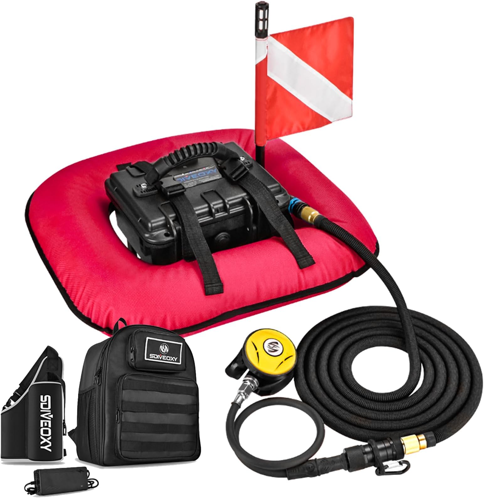 DCCMS Diving Ventilator, Tankless Scuba Diving System with Rechargeable Battery, Hookah Dive System Snuba Lung Tank