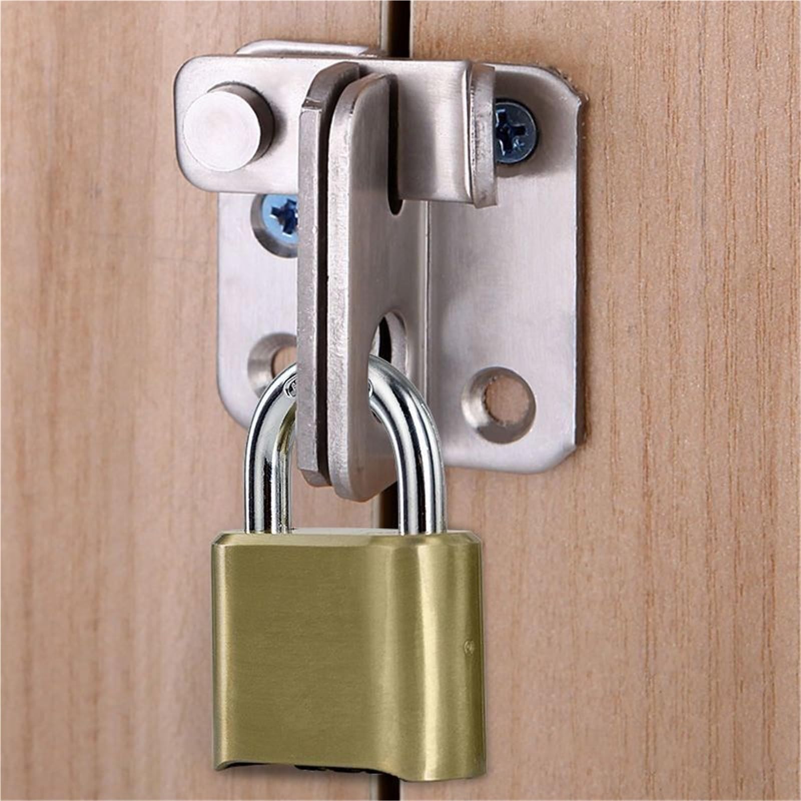 Loquet De Porte 1/5set Flip Latch Gate Latches Stainless Steel Left Right(Silver,5set)
