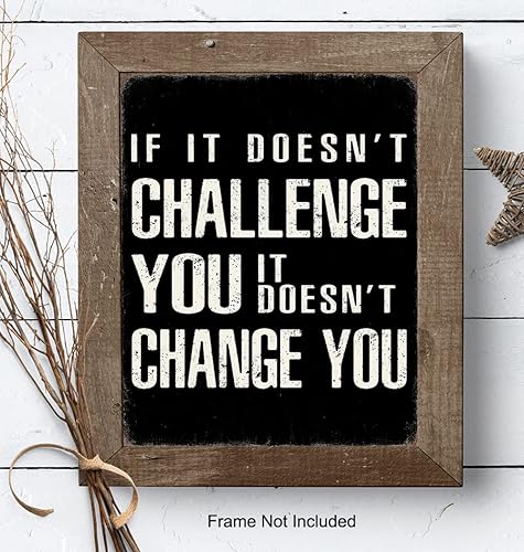 Vista 7 de YELLOWBIRD ART & DESIGN Motivational Wall Art & Decor - Gym Wall Decor - Inspirational Quotes Wall Art - Black Motivation Inspiration Positive