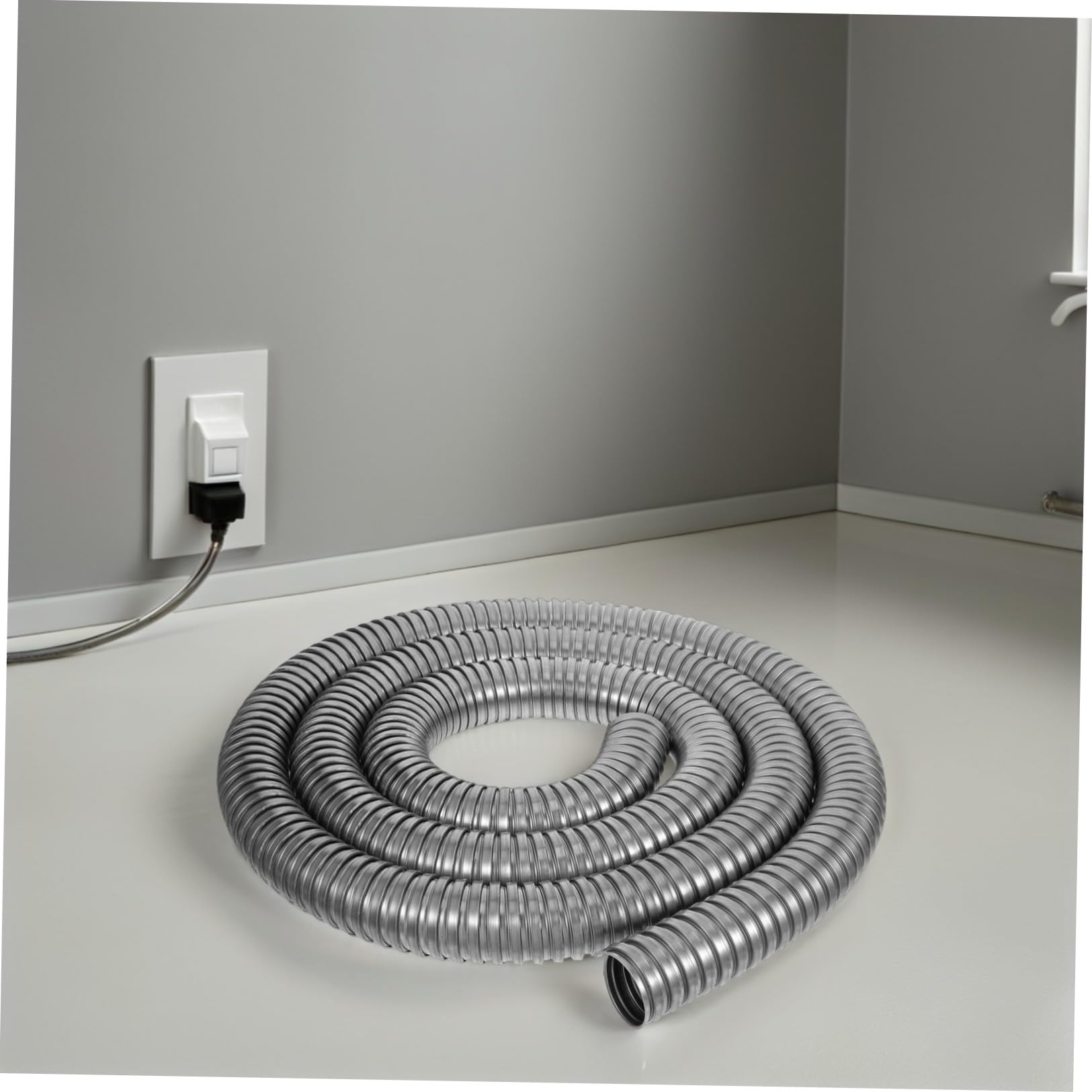 ARTIBETTER Condotto Flessibile in Acciaio Inox 304 per Cavi, Argento