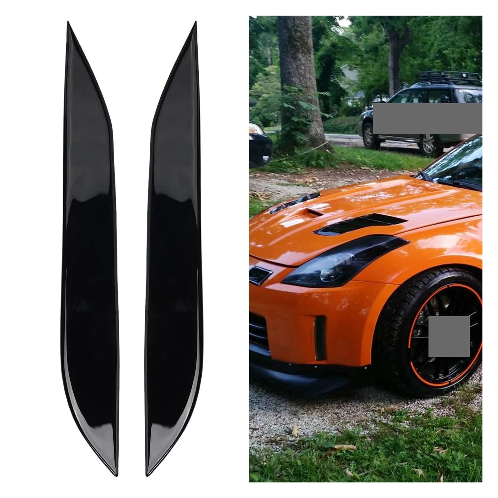 Vuzmode 眉毛トリム車のヘッドライト車のライト眉毛まぶたトリムステッカー、適合350Z ヘッドライト眉毛ライトトリム Z/KZリテーナー付ヘッドライトリムセット | 車種から,KZ900/Z750A4/A5,ライト・ウィンカー等,ヘッドライト,PMC  PMC公式オンラインショップ