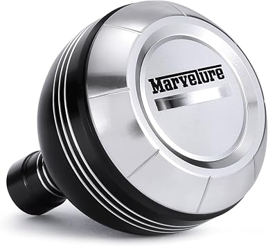 Power Knob 1.1-1.5 33-38 mm Compatible for Shimano Stella Stradic Vanford, Daiwa Exist LT Tatula LT Fuego LT, Spinning Reel Handle Replacement Knob Black Silver, 1.3 inches / 33 mm