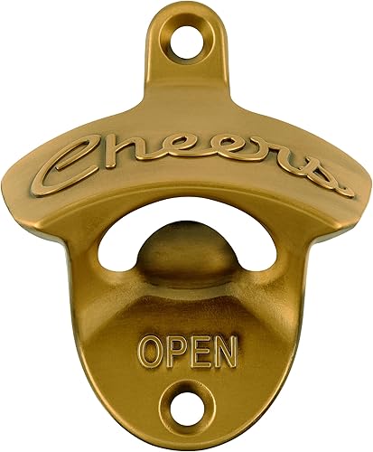 Miniatura 26 de Abridor de botellas de estilo antiguo, abridor de tapa de cerveza montado en la pared, regalo de salud, abrebotellas de soda de cobre antiguo para