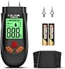 PM6811A 6-in-1 Moisture Meter for Wood Walls Firewood Logs Floors Caravan, ±1% Pin-Type Damp Tester for Paper, Drywall and Building Material, GBT1931 Standard with Tricolor Backlit LCD