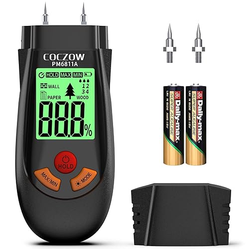 Wood Moisture Meter, with battery and LCD display, suitable for