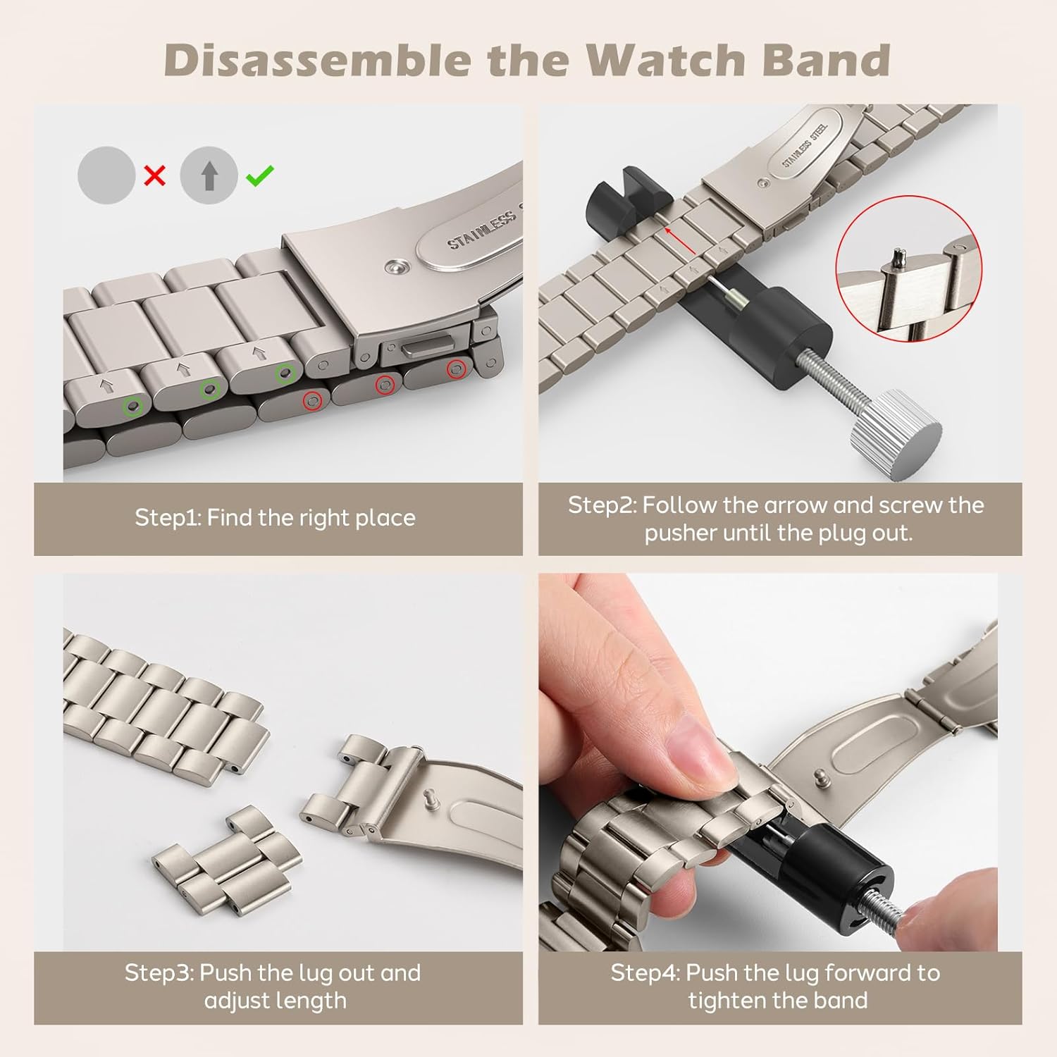 MoKo Thin Band Compatible Apple Watch Band Ultra3/2/1 49mm/Series 11/10/9/8/7/6/5/4/3/2/1/SE3/SE2/SE 46/45/44/42/41/40/38mm,Slim Stainless Steel Wristband Metal Replacement Adjustable Strap - Image 6