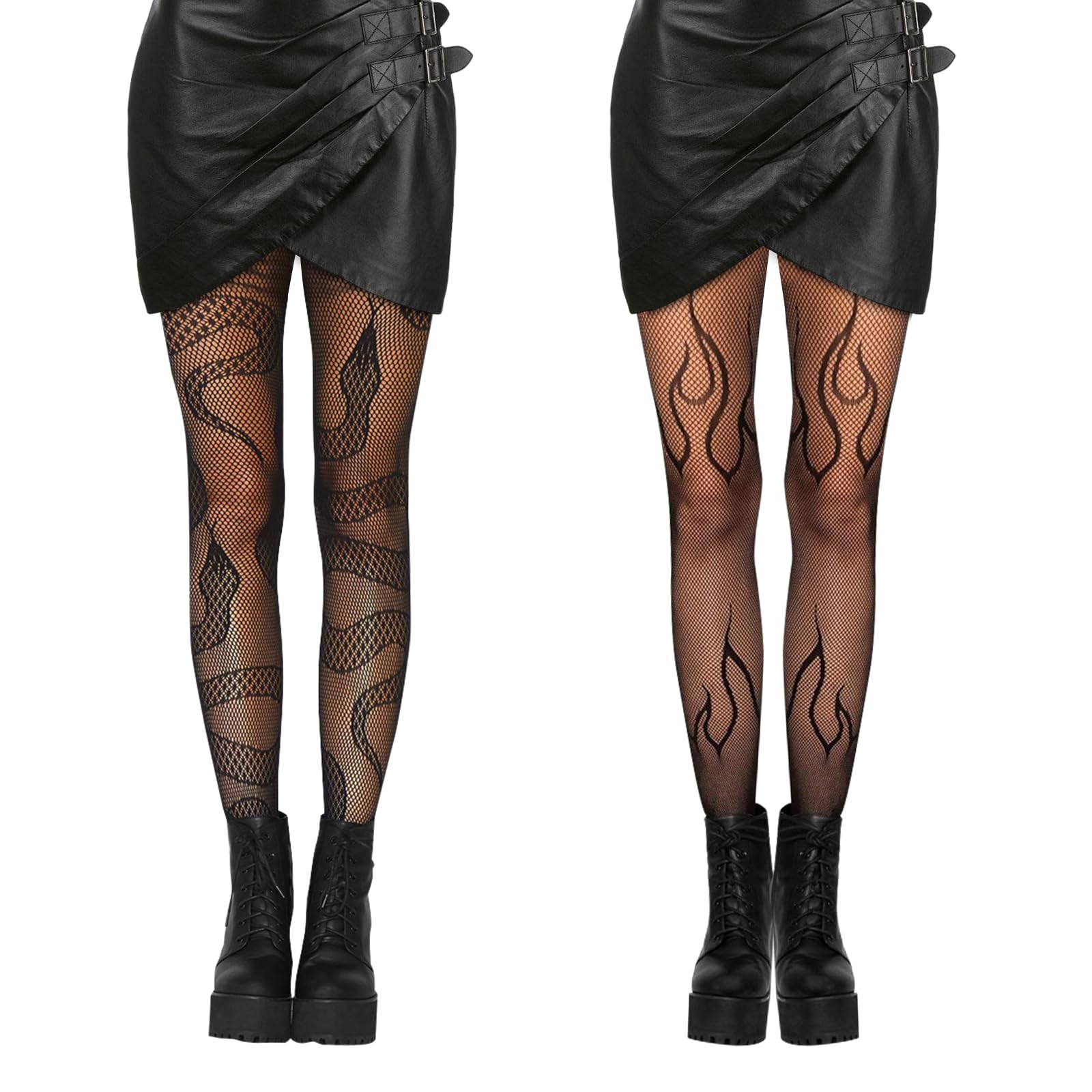 YAUOIPI Halloween Netzstrumpfhose Mit Totenkopf - Gruselig Coole Strumpfhosen Für Damen