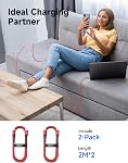 JSAUX USB C to USB C Cable [2 Pack 6.6ft] 100W/5A Type C Cable Fast Charger PD 3.1 USBC to USBC, Type C Cord Compatible with iPhone 17 Pro Max/16&15 Series MacBook Pro Air Dell iPad Samsung S25-Red