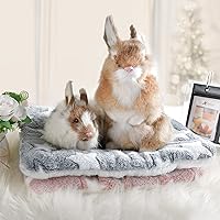 Vista 7 de Tapete para Cama de Animales Pequeños, Suave y Cálido, Adecuado para Conejillo de Indias, Hámster, Conejo, Rata y Dragón Barbudo