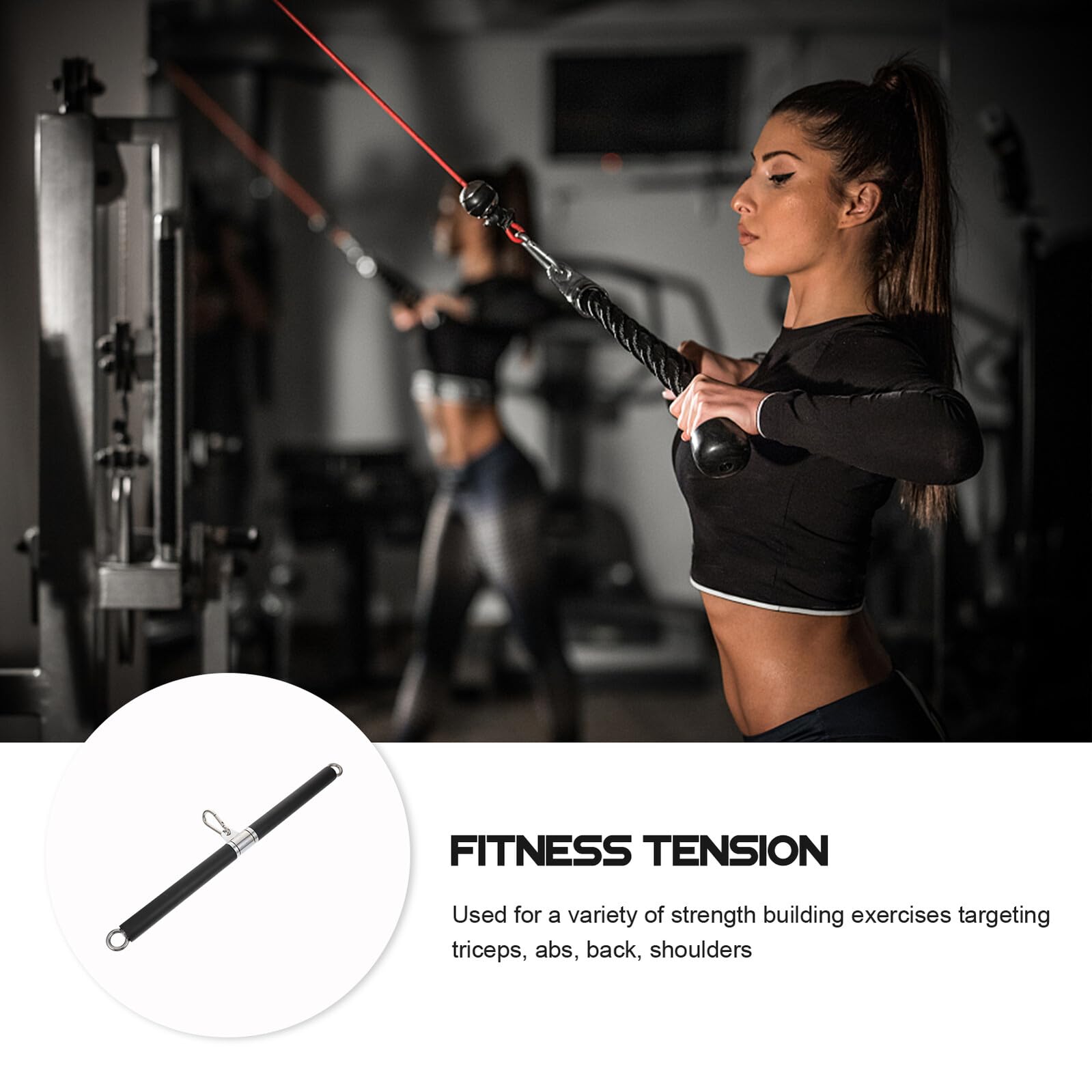 de de Acero Corta de con o Rodamiento Arrastre en Varilla Anillo Inoxidable para Tubo Uso Cómodo Entrenamiento de Fuerza Gimnasio Casa