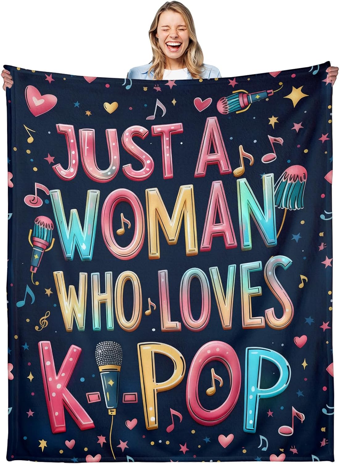 Kpop Merch Blanket for Women, K-pop Blanket for K-Pop Lovers, Korean Gifts for Women Girls, Korean Drama Gifts for Woman, Valentines Birthday Gift for Girls Woman BFF Kpop Merchandise Blankets 50"x60"