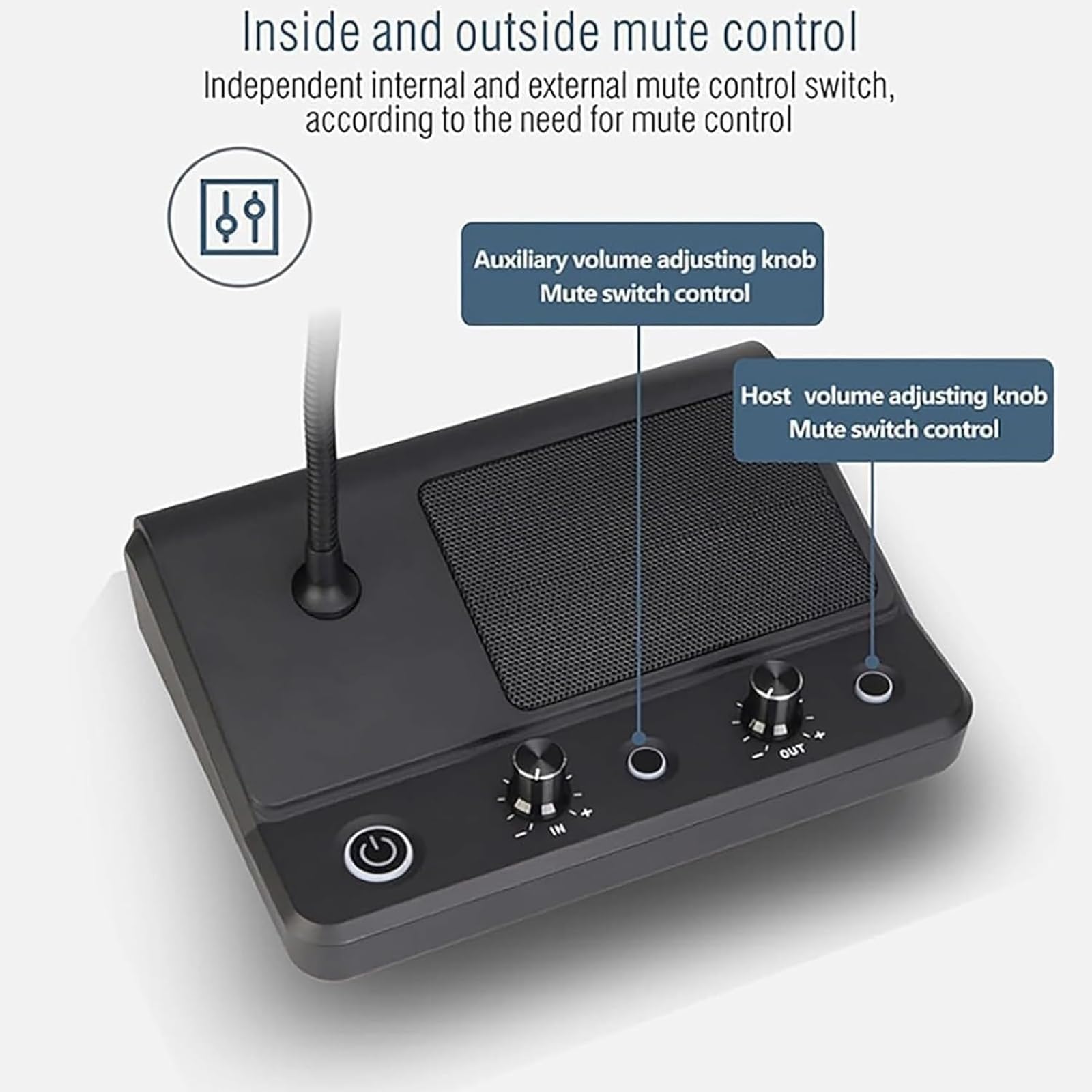 Sistema de intercomunicación totalmente automático, comunicación de doble vía, diseño antiinterferencia, resistencia a la flexión de 360°, ideal para tiendas, oficinas, hospitales, bancos