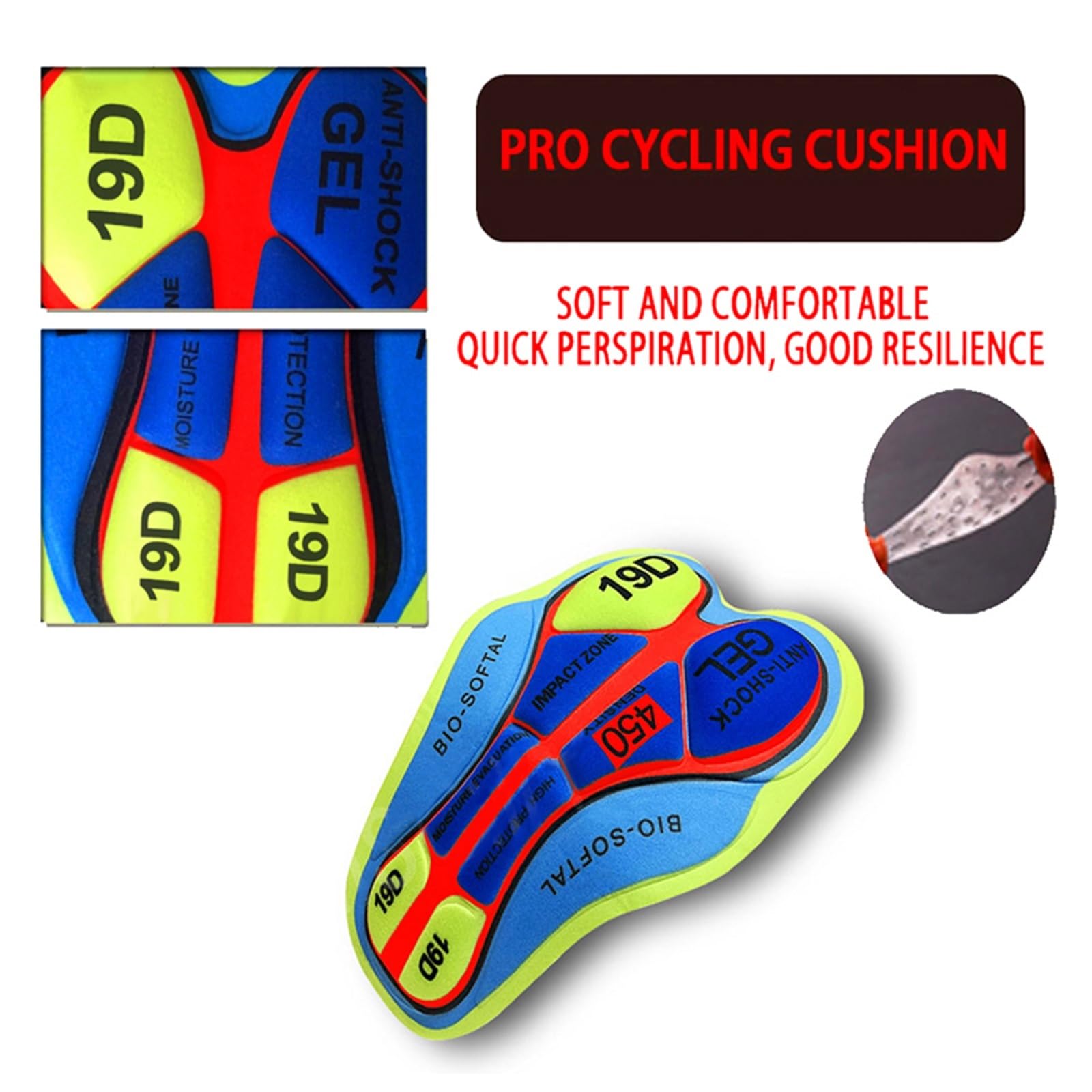 Culotte Ciclismo Hombre Pantalones cortos de ciclismo de verano 19D acolchados for bicicleta de carretera y montaña, pantalones cortos de ciclismo for hombre, pantalones cortos con pechera de ciclismo