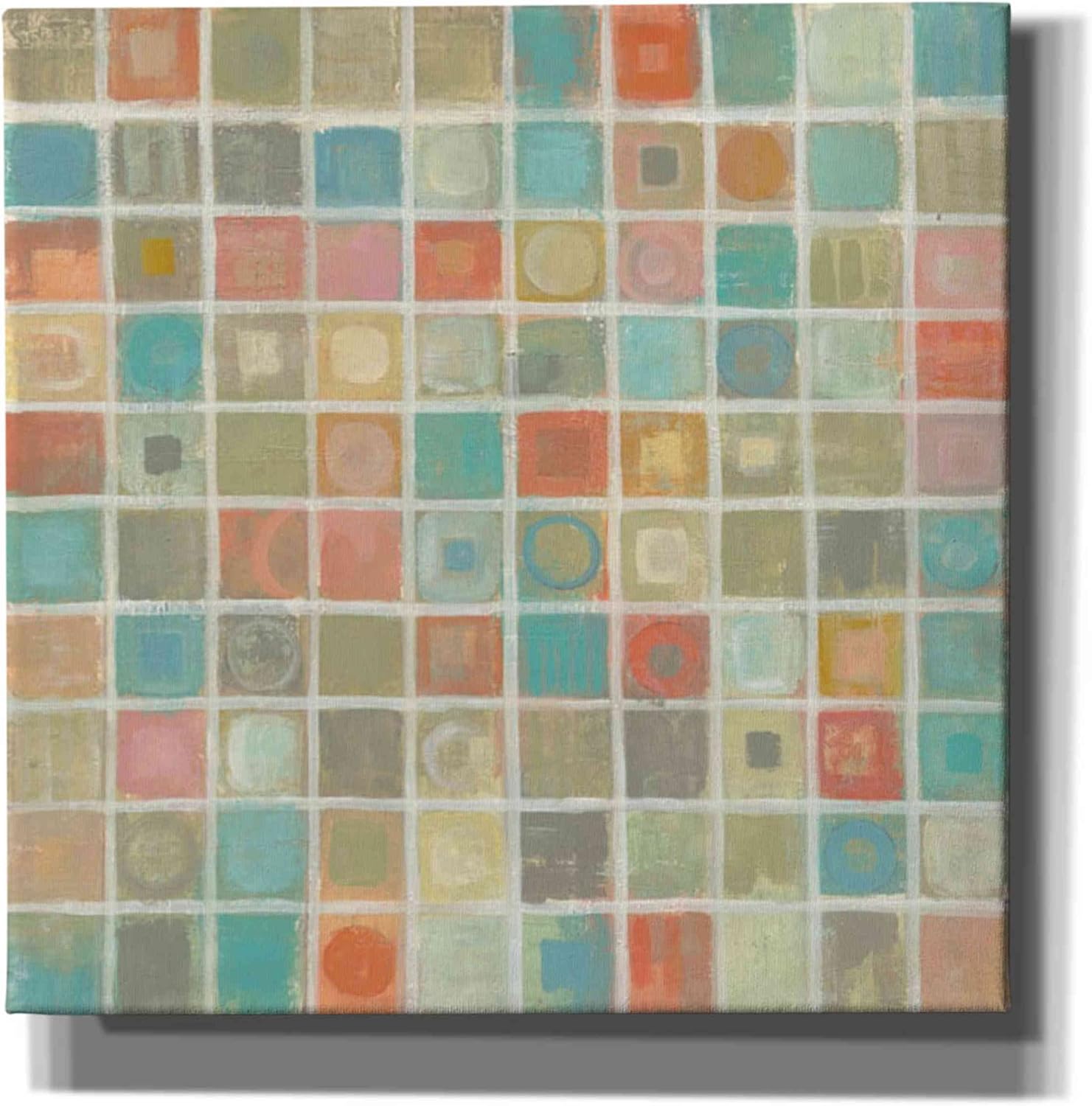 Epic Graffiti 'Sea Glass Mosaic' by Silvia Vassileva, Canvas Wall Art, 12"x12"