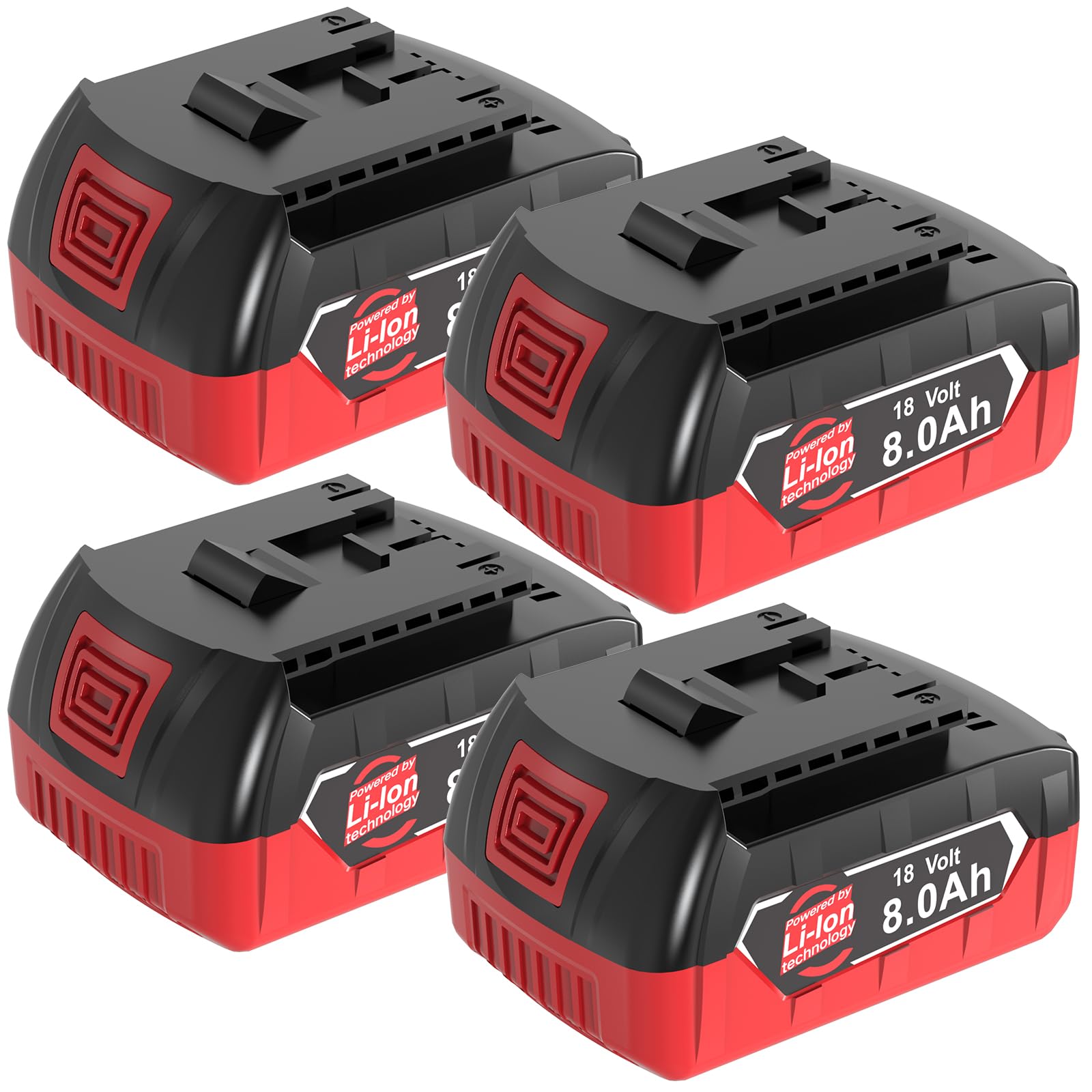 4 X 8000mAh Compatible avec Bosch Professional 18V Système GBA Batterie