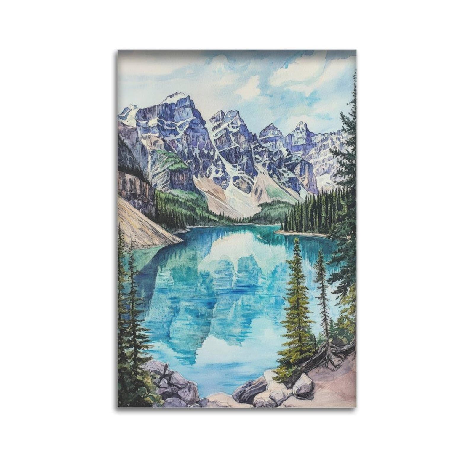 xiaoxiaoshen Banff Canadian Landscape Scenic Mountain Canvas Poster Wall Art Prints Room Aesthetic Murals Bedroom And Living Decorations 20x30inch(50x75cm)