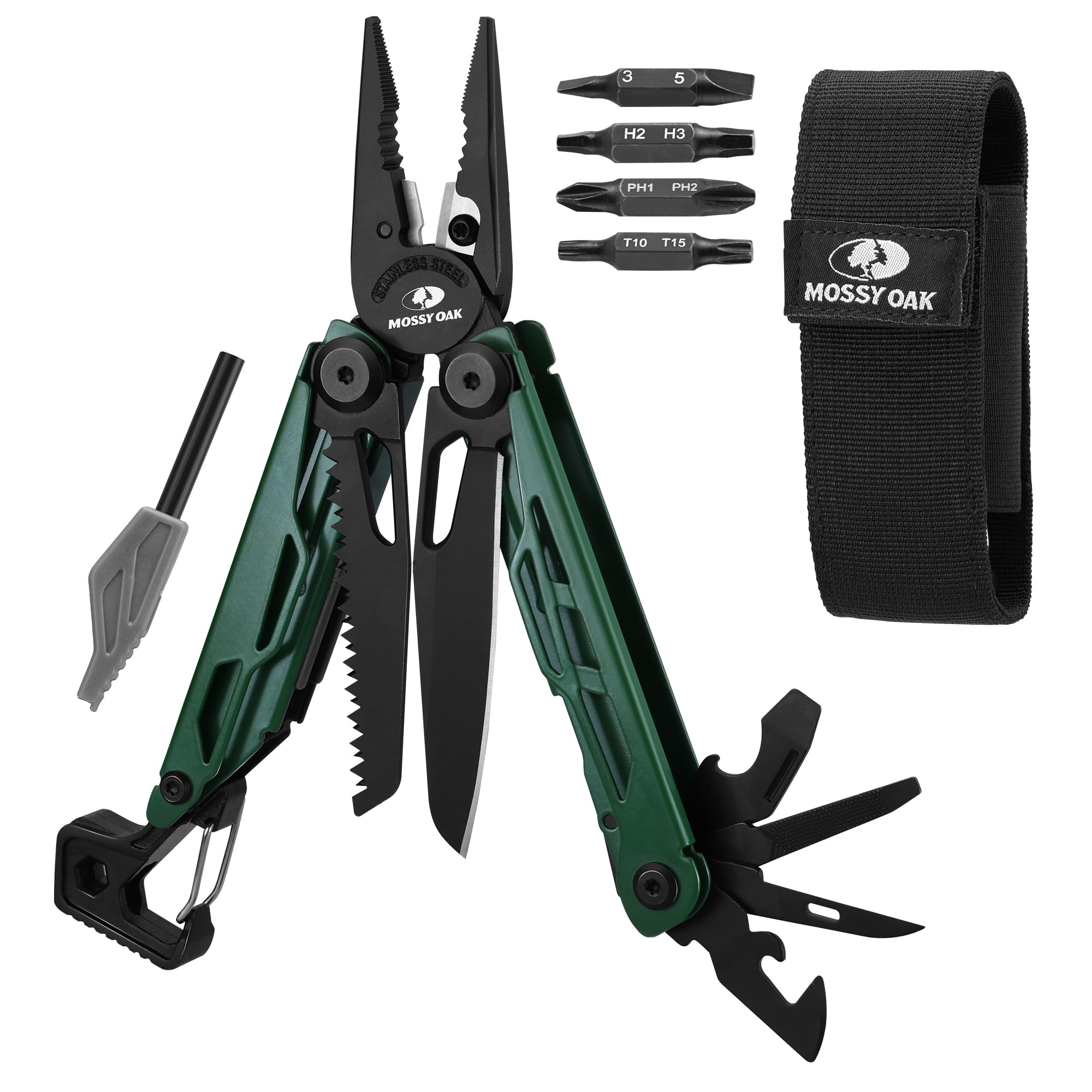 MOSSY OAK 多機能ペンチ 27-in-1 アウトドアマルチツール 多機能…