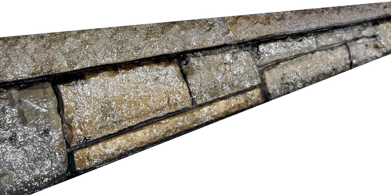 Step Insert for Pouring Textured Concrete Steps, Porches, Risers - 8 inch (Fieldstone Ledge) Walttools