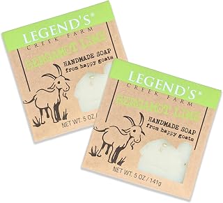 Legend's Creek Farm Goat Milk Soap, Bergamot Lime, 5 Oz, Pack of 2 | Cleansing Moisturizing Bar, Hands and Body, Creamy Lather, Nourishing, Gentle Natural Soap for Sensitive Skin