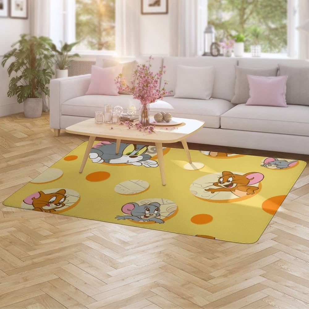 ☆新品☆レア　ラグ　輸入　トムとジェリー　可愛い　インテリア　オシャレ　アニメ 公式】TOM and JERRY タイニークラブ スマイルラグ（ラグ/マット