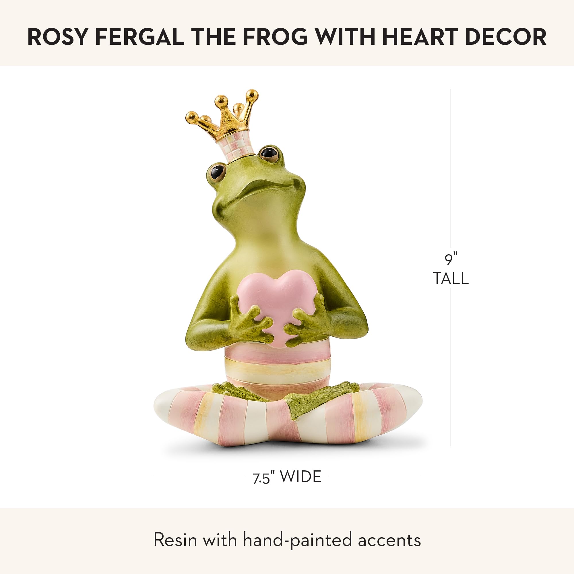 Amazon.com: MACKENZIE-CHILDS Resin Rosy Fergal the Frog with Heart