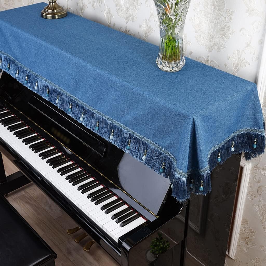 piano cover cloth upright piano cover piano cover upright piano cover simple modern piano top cover fashionable fringed decorative dust cover home piano protective cover image 2
