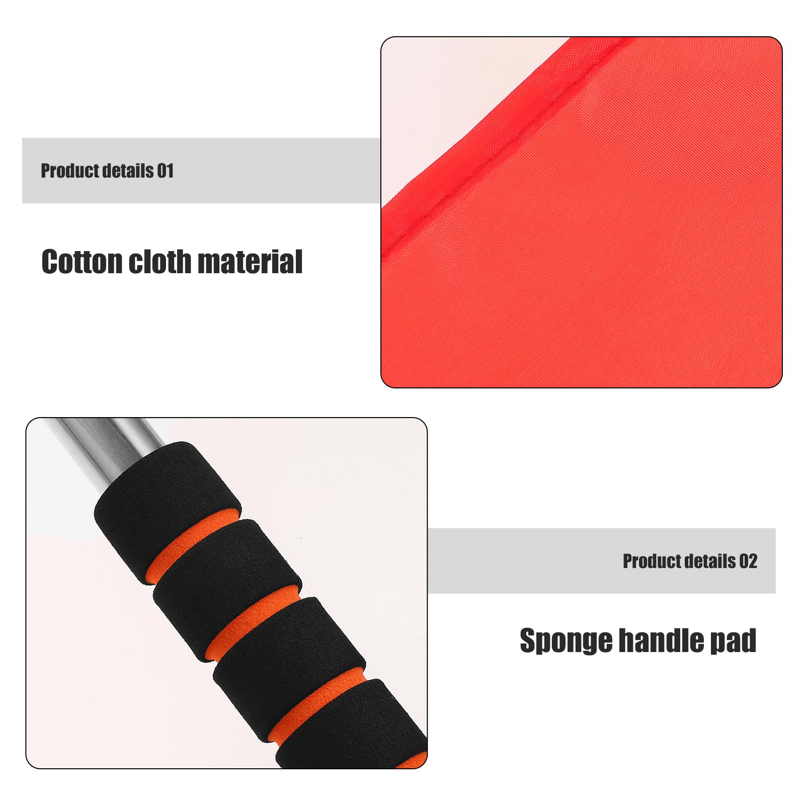 Abaodam 4pcs Red Football Penalty Flags - Portable Referee Flags for Sports Event, 17.72 inches x 14.17 inches