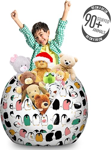 Miniatura 192 de Lunarable Silla de almacenamiento para adolescentes, coloridos patines de estilo retro, para actividades juveniles, para niñas y niños, divertido