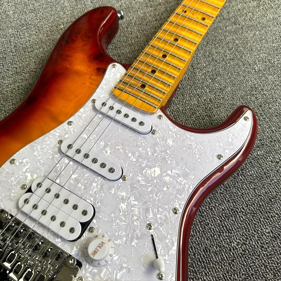 Chitarra elettrica Tremolo cromata con corpo personalizzato - Guitarra Electrica professionale e personalizzata