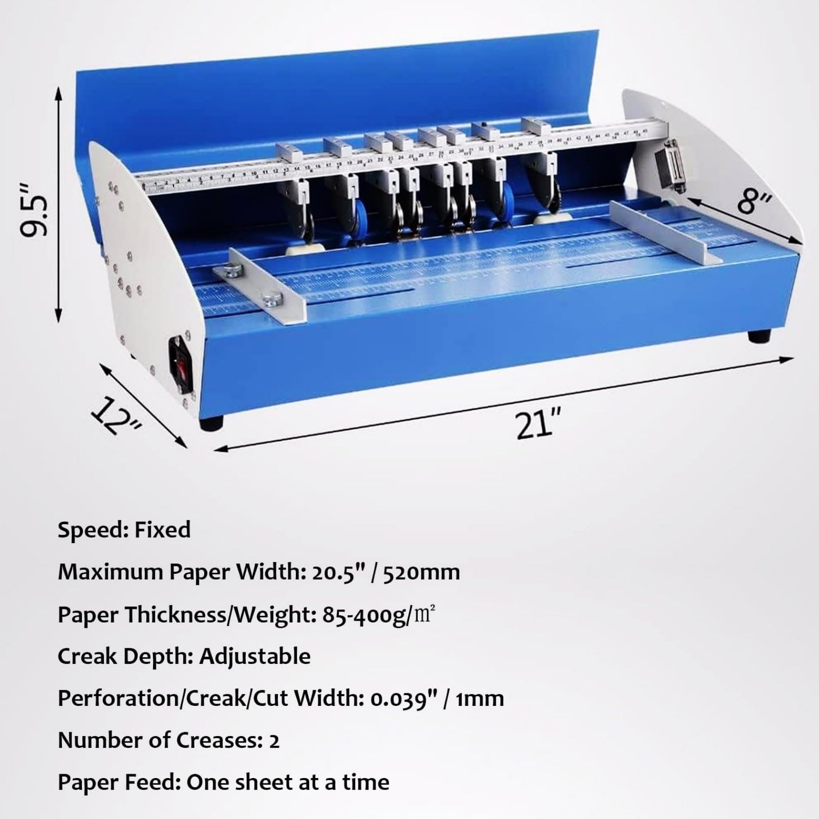 Strumento professionale 3 in 1 per segnare carta, taglierina e perforazione, resistente, con righello per copertine di libri da ufficio, 460 mm